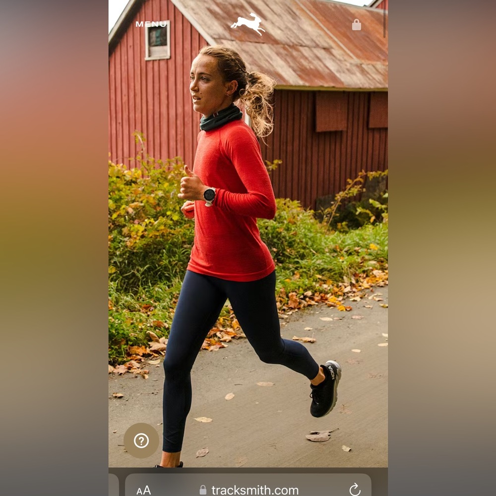 Tracksmith Women’s Allston running tights in Black, XS
